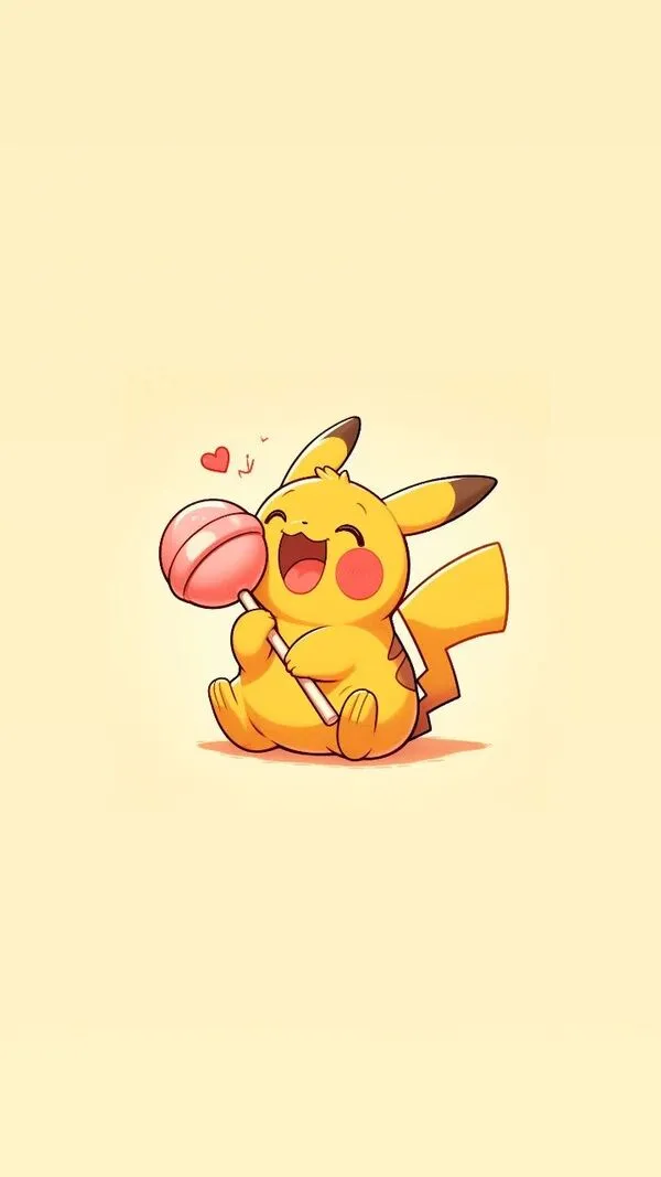 ảnh pikachu ăn kẹo mút