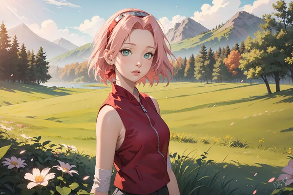 Sakura Haruno áo đỏ