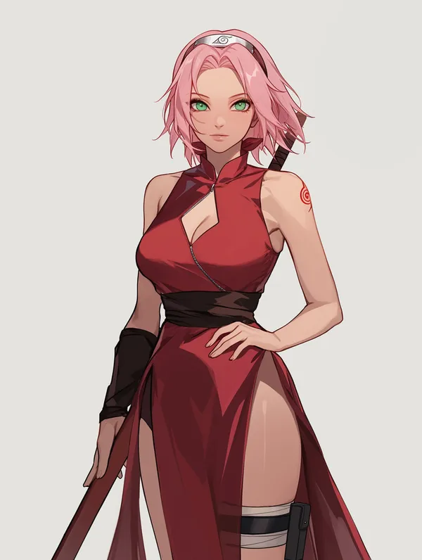 Sakura Haruno đeo kiếm