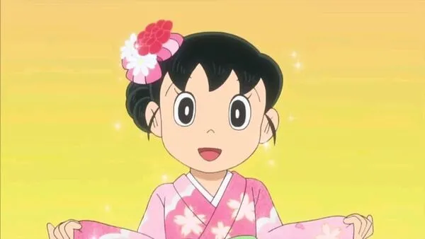 ảnh shizuka anime mặc kimono 