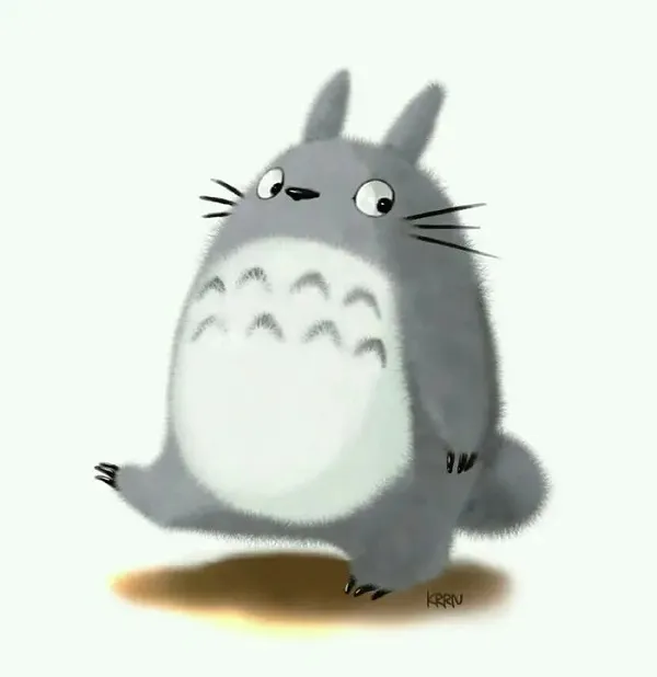 ảnh totoro đang đi cute 