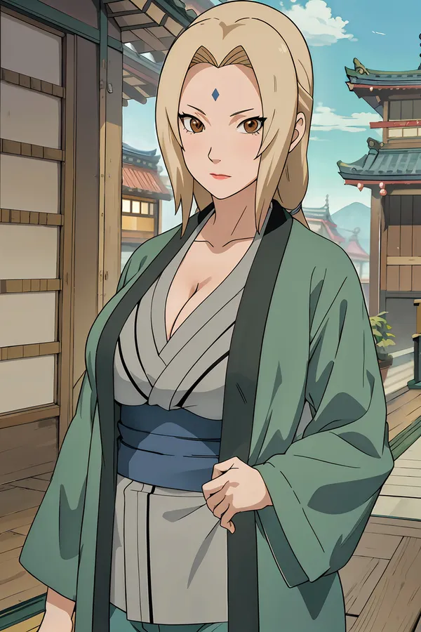 ảnh Tsunade cầm vạt áo