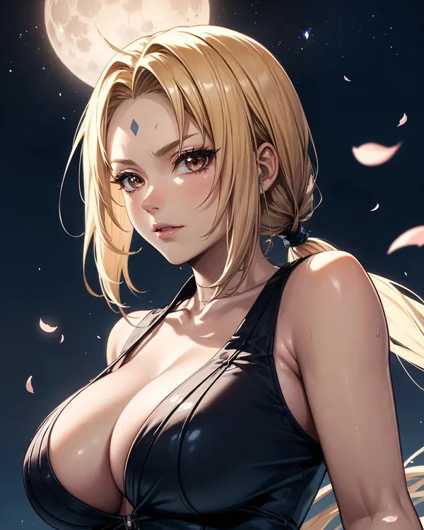 ảnh Tsunade dưới ánh trăng