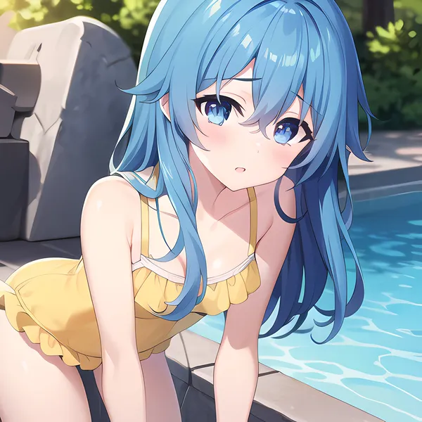 ảnh Yoshino anime bikini vàng