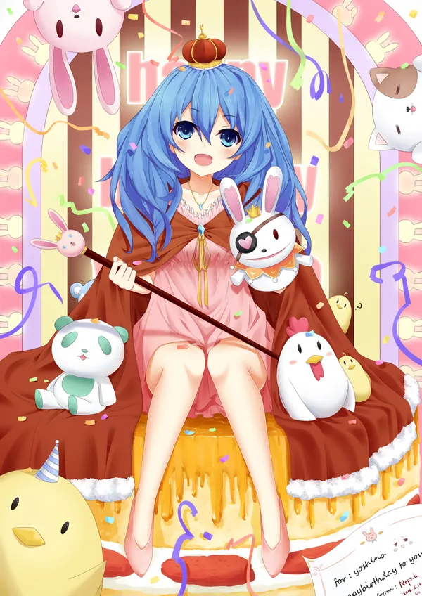 ảnh Yoshino anime cầm gậy thỏ