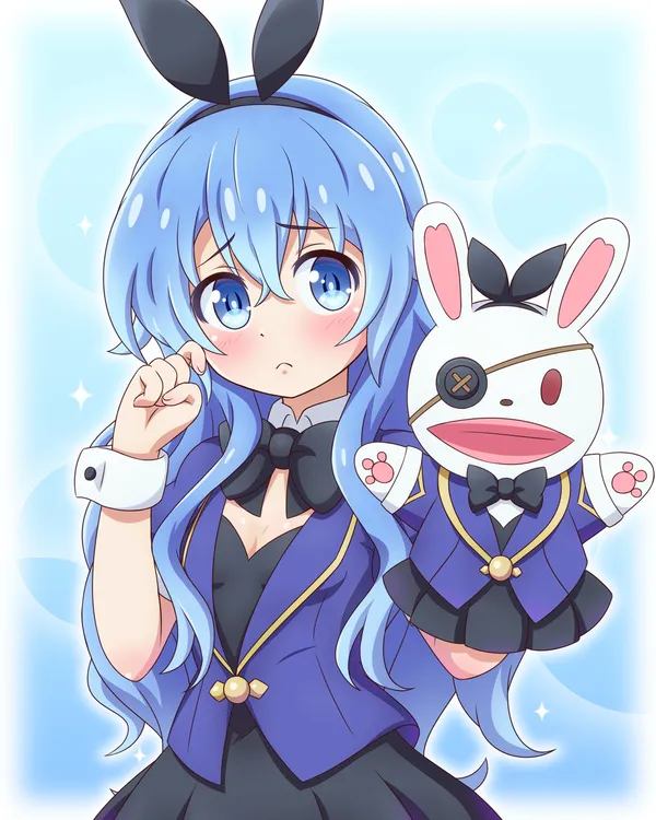 ảnh Yoshino anime đeo tai thỏ