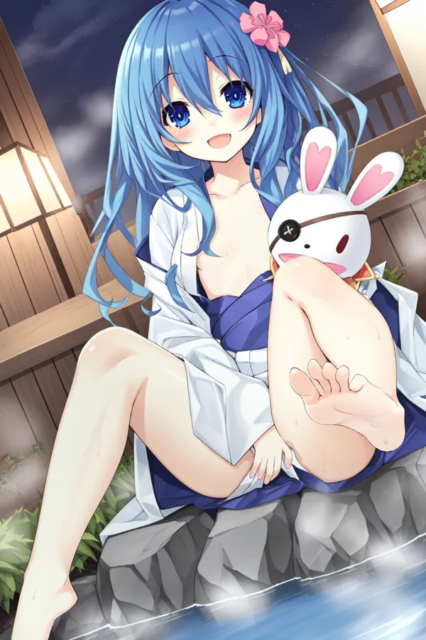 ảnh Yoshino anime ôm thỏ