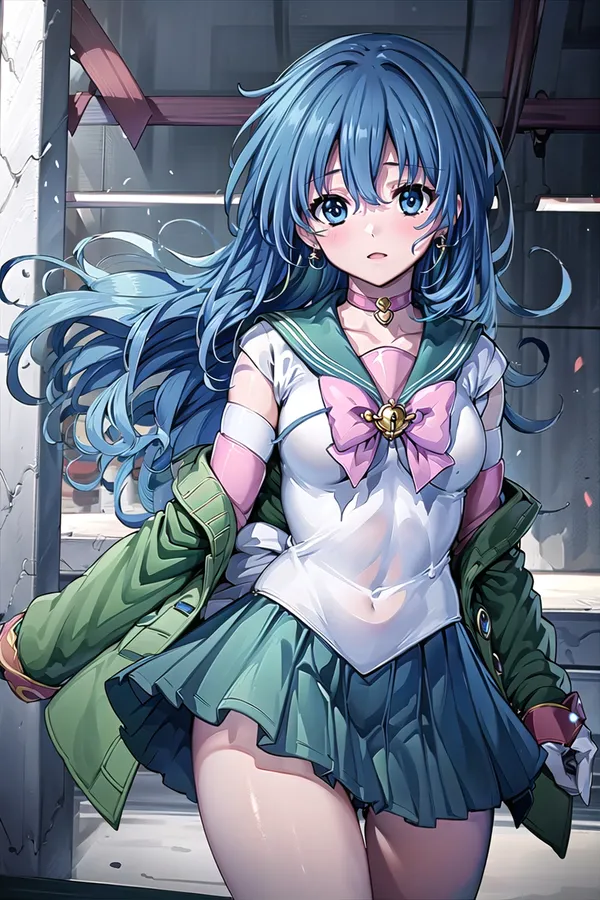 ảnh Yoshino anime váy xanh