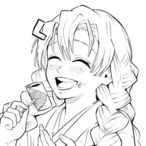 Tuyển tập 56+ anime tranh tô màu Mitsuri đẹp, dễ thương nhất