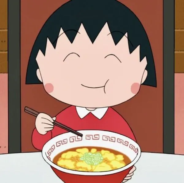 chibi maruko-chan ăn sup