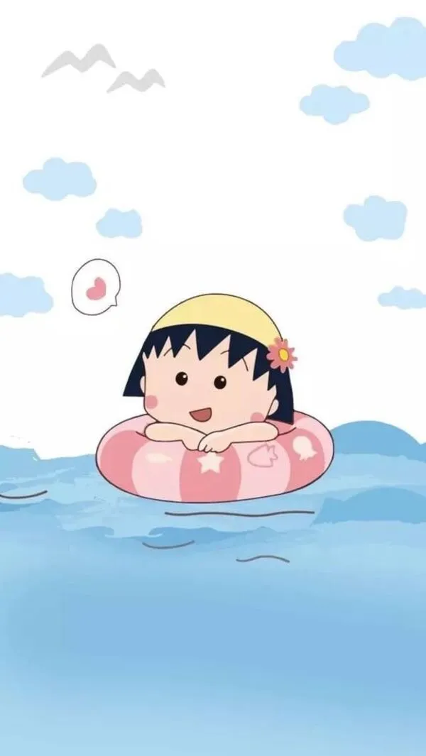 chibi maruko-chan tắm biển 