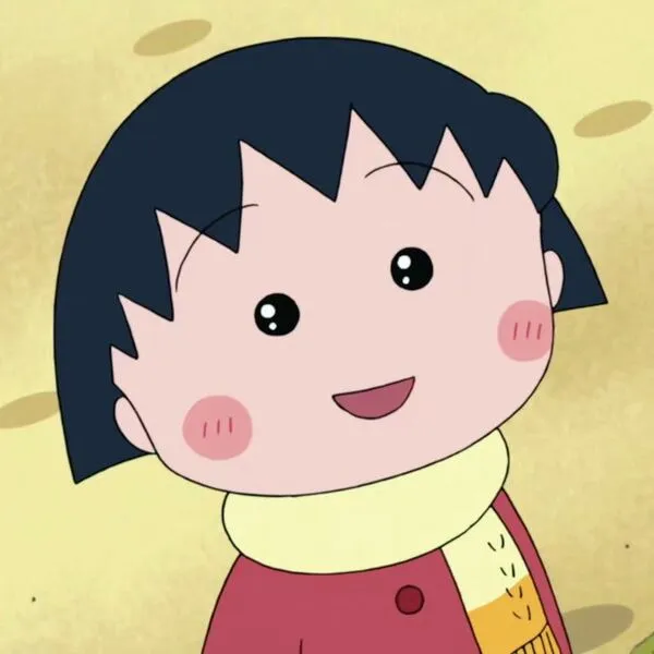 chibi maruko-chan quàng khăn