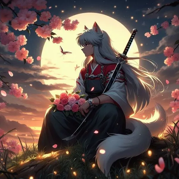 hình ảnh inuyasha dưới ánh trăng