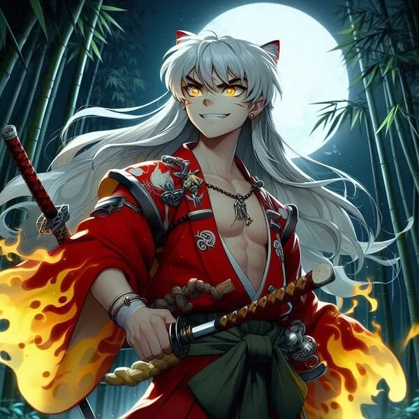 hình ảnh inuyasha dưới ánh trăng