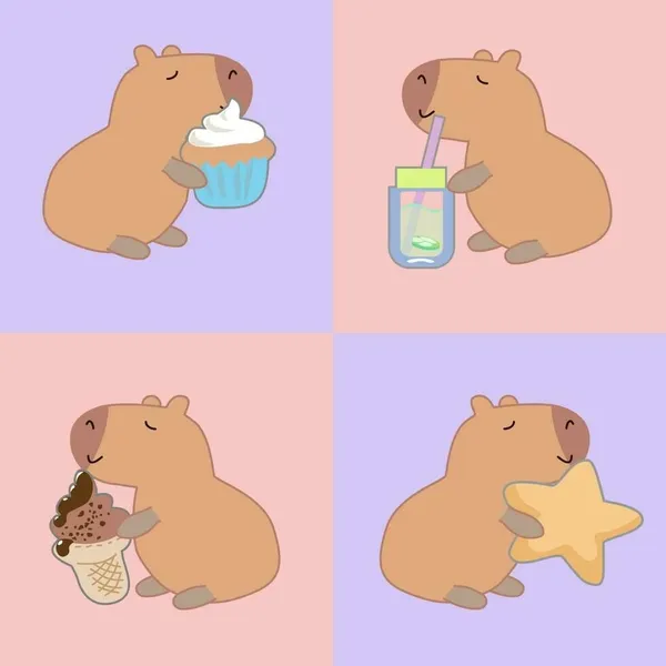 Hình nền capybara cute dễ thương