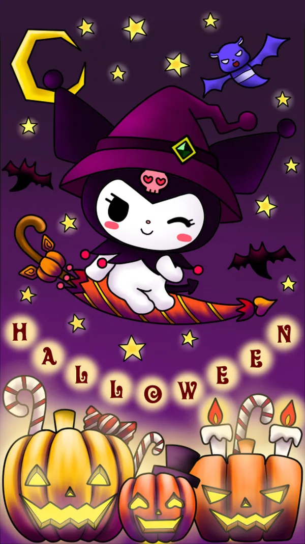 Hình nền Kuromi cute hallowen