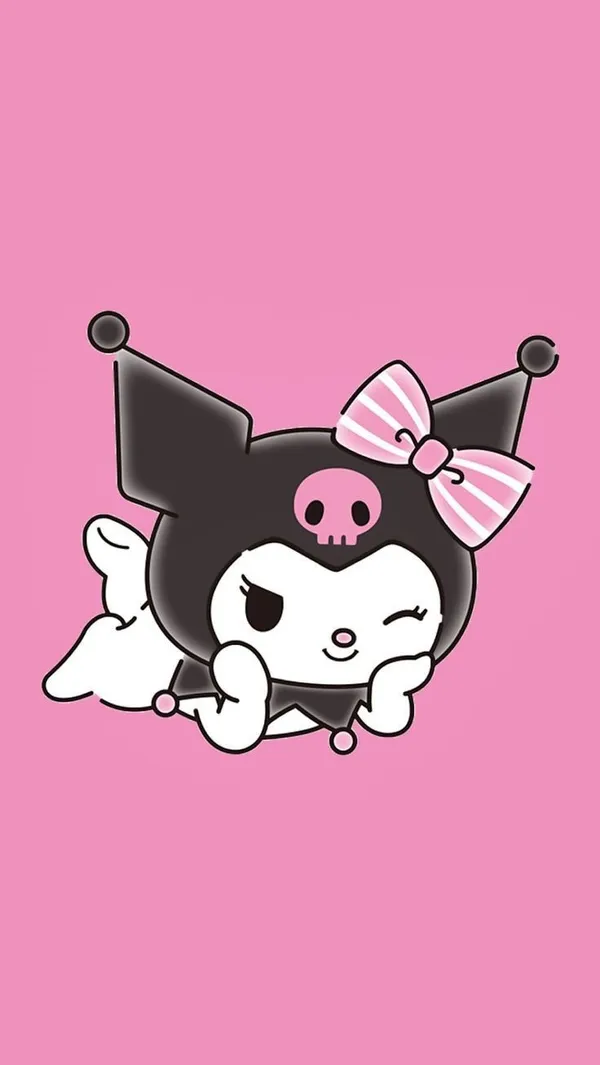 Hình nền Kuromi cute nháy mắt