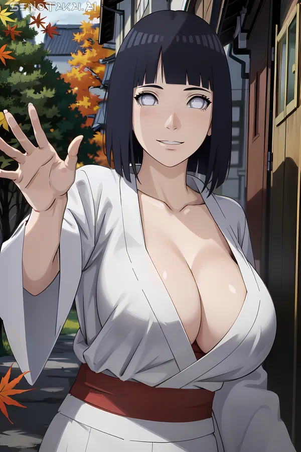 Hyuga Hinata áo ngủ trắng