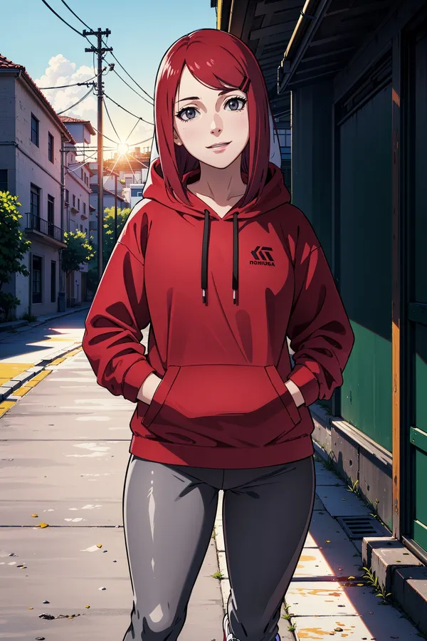 Kushina Uzumaki áo đỏ