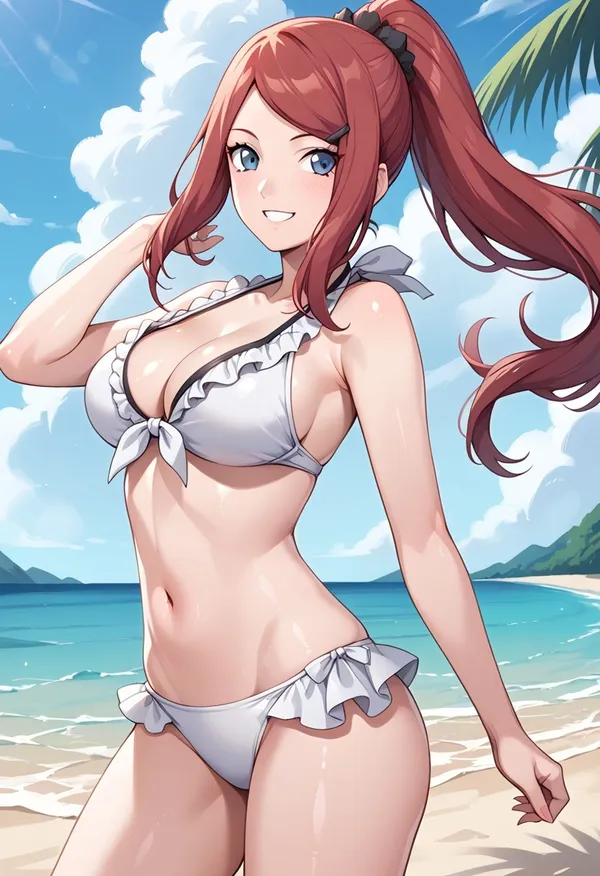 Kushina Uzumaki bikini trắng