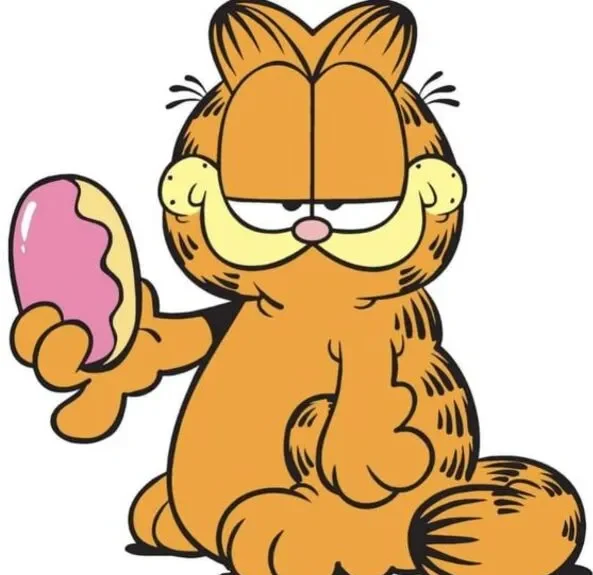 mèo garfield ăm bánh 