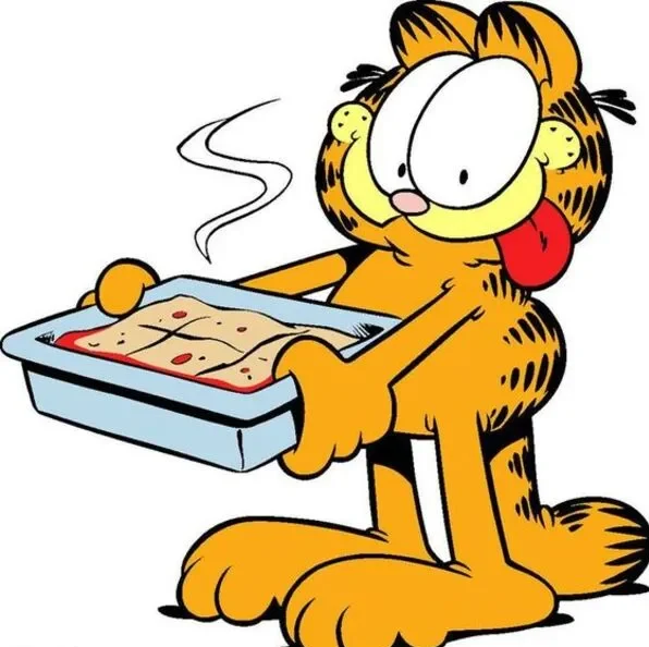 mèo garfield làm bánh 