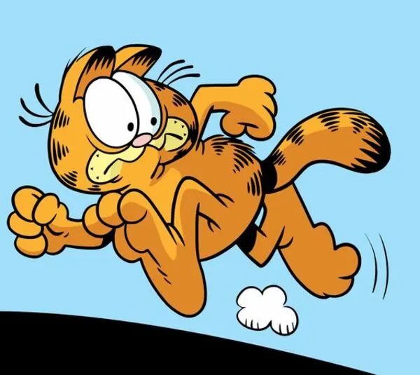 mèo garfield sợ hãi