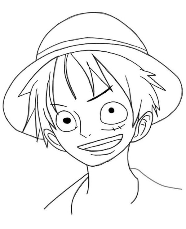 tranh tô màu nhân vật anime luffy đẹp 