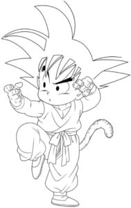 tranh tô màu songoku