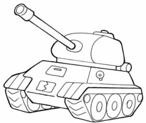 tranh tô màu xe tăng