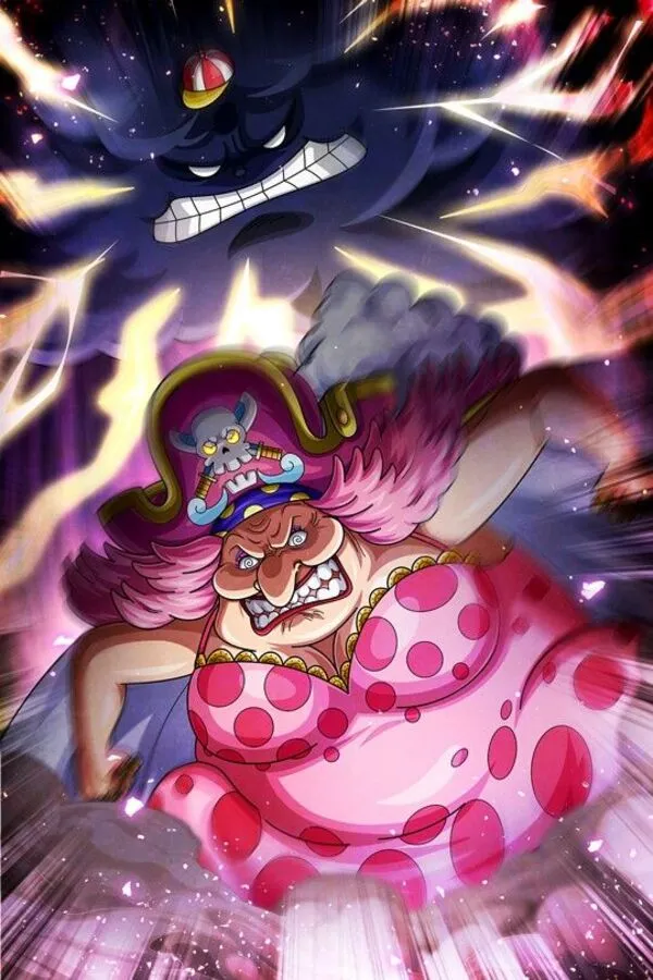 big mom với chiếc váy hồng nổi bật 