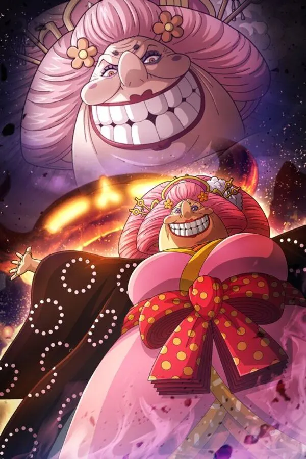 big mom với mái tóc hồng