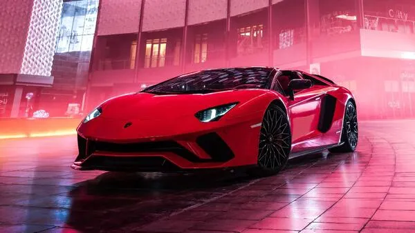 hình nền lamborghini 4k màu đỏ 