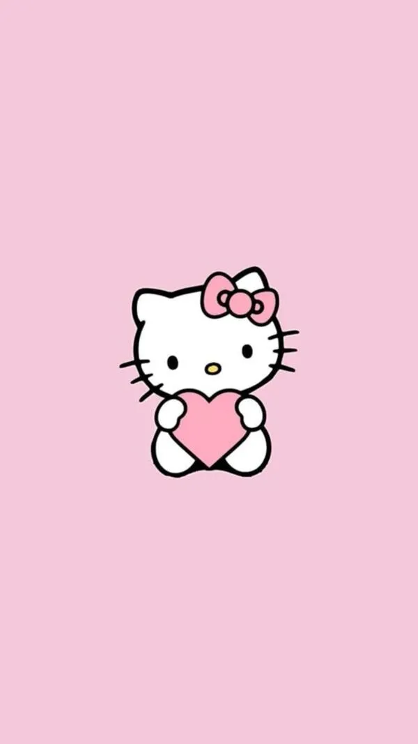 hình nền màu hồng nhạt hello kitty 