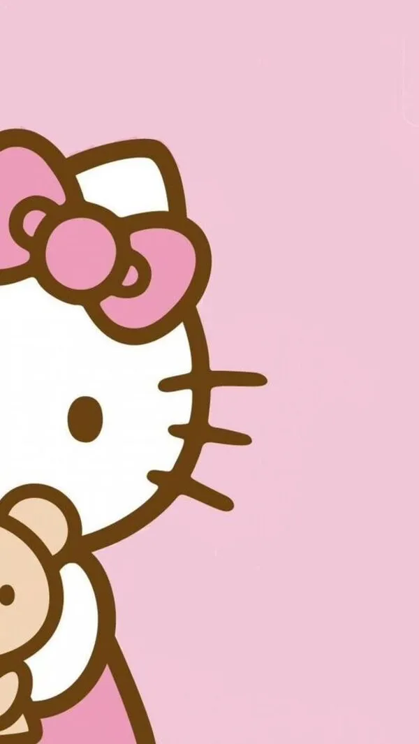 hình nền màu hồng nhạt hello kitty