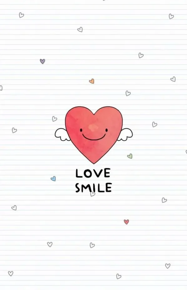 hình nền trái tim tình yêu love smile 