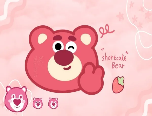 lotso hình nền gấu dâu máy tính cute