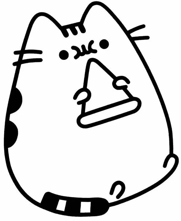 tranh tô màu mèo pusheen cute đáng yêu 