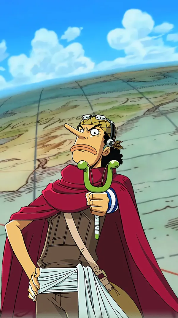 usopp wano với áo choàng đỏ 