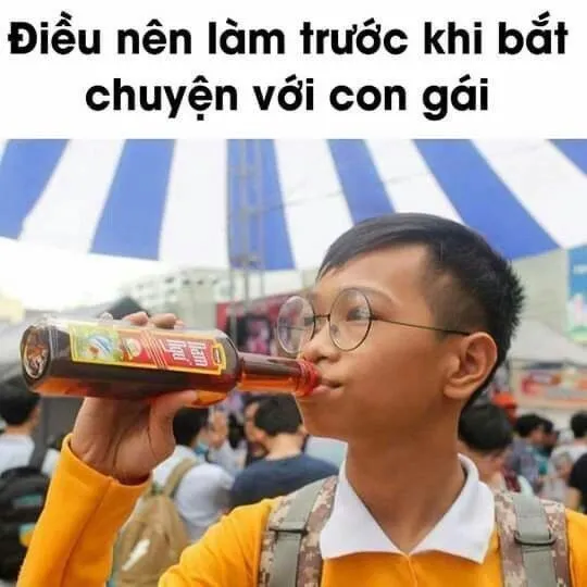 ảnh meme hài hước uống nước mắm