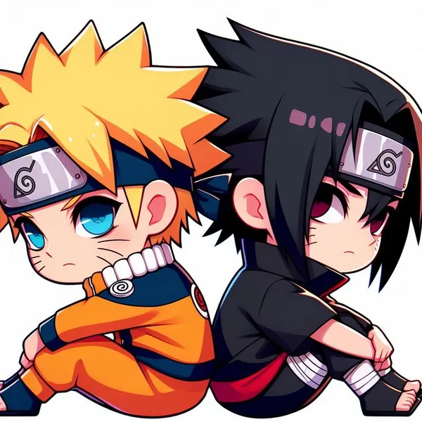 ảnh naruto và sasuke chibi 