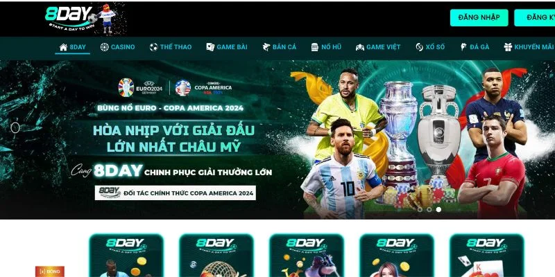 Kho game 8DAY đa dạng và lôi cuốn nhiều bet thủ. 