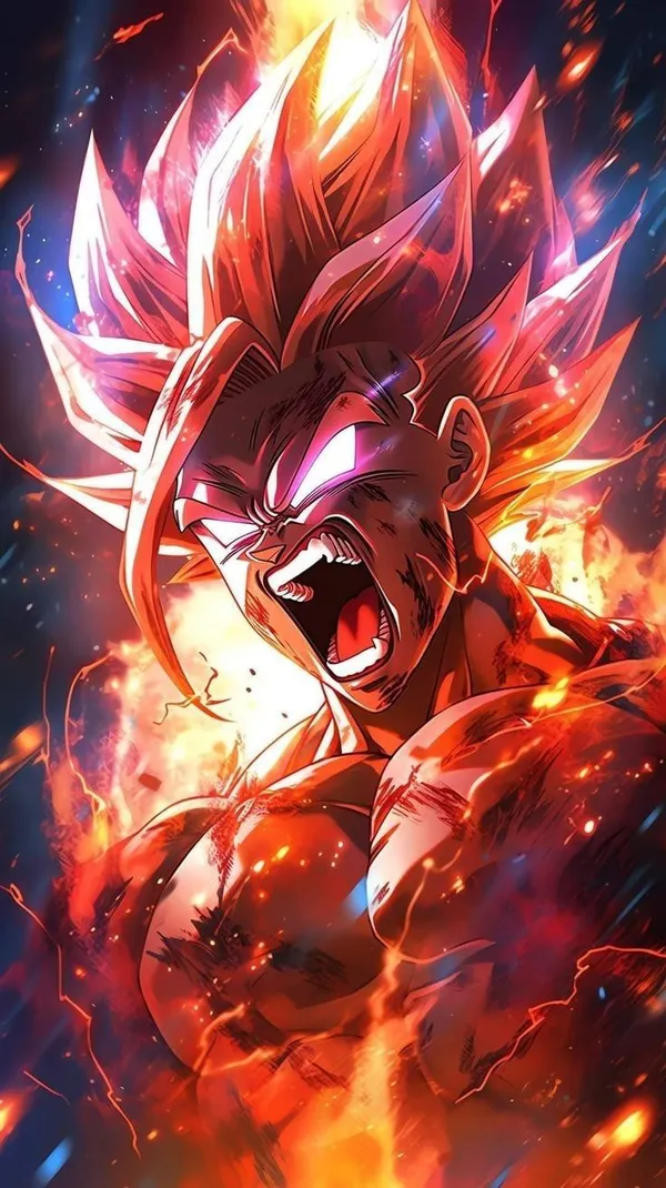 hình nền goku rực cháy 