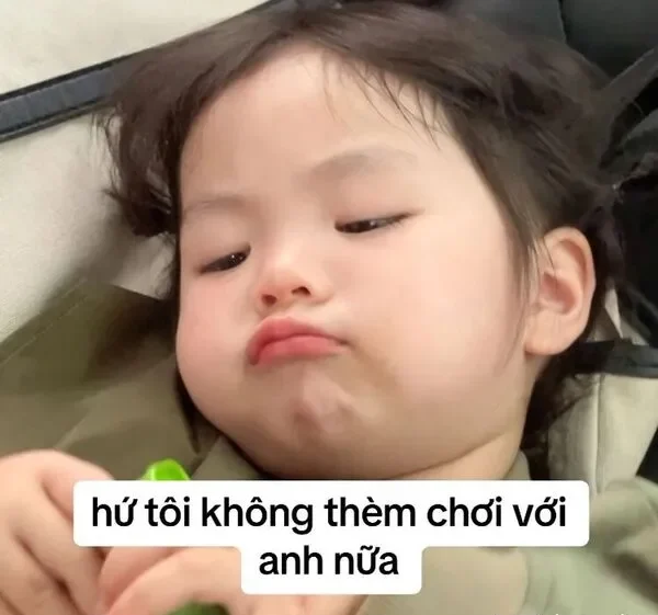 meme em bé giận cute 