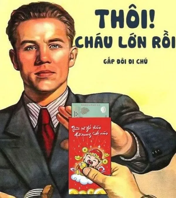 meme tết thôi cháu lớn rồi 