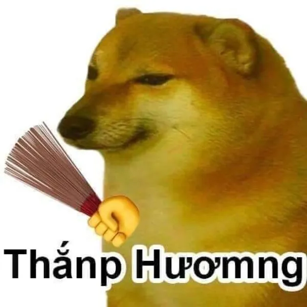 cheems meme thắp hương 