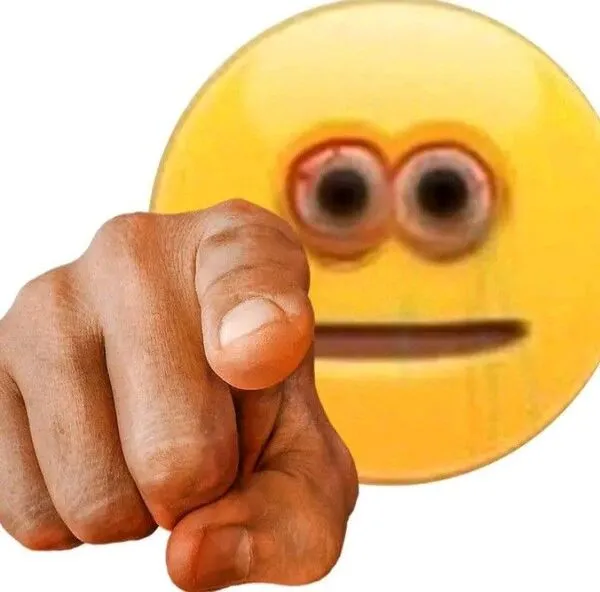 emoji meme chỉ tay 