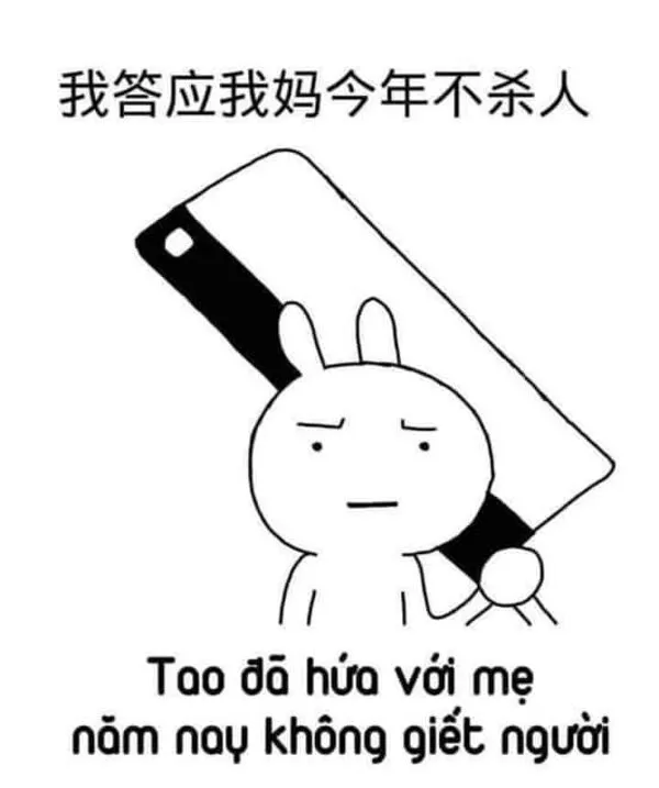 meme cầm dao độc lạ 