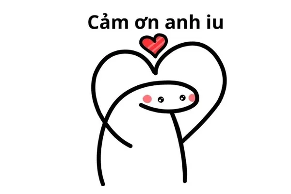 meme cảm ơn anh iu 