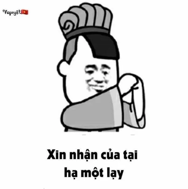 meme cảm ơn nhận của tại hạ một lạy 